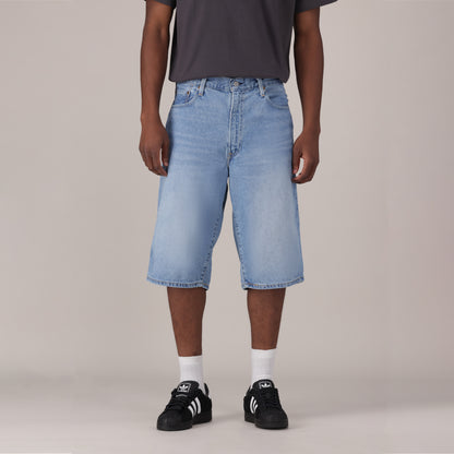 LEVI'S® MEN'S 478 BAGGY SHORTS - MED INDIGO - WORN IN