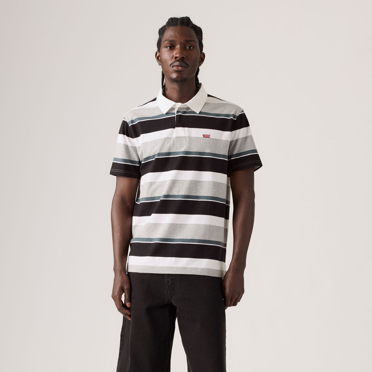 LEVI'S® MEN'S CLASSIC SHORT-SLEEVE RUGBY SHIRT - MULTI-COLOR