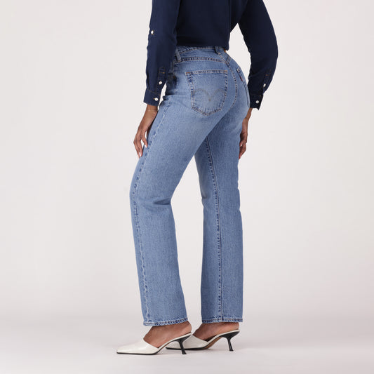 LEVI'S® WOMEN'S 501® CURVE JEANS - MED INDIGO - WORN IN