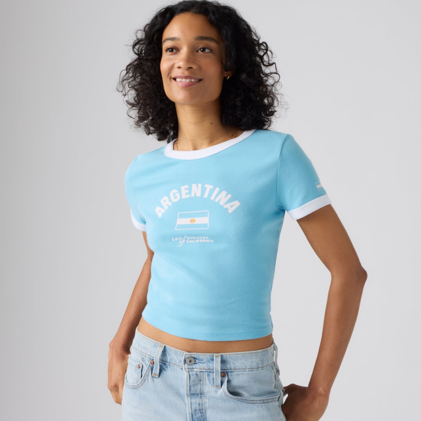 LEVI'S® ARGENTINA WOMEN'S RINGER TEE - MULTI COLOUR