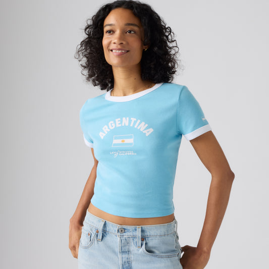 LEVI'S® ARGENTINA WOMEN'S RINGER TEE - MULTI COLOUR