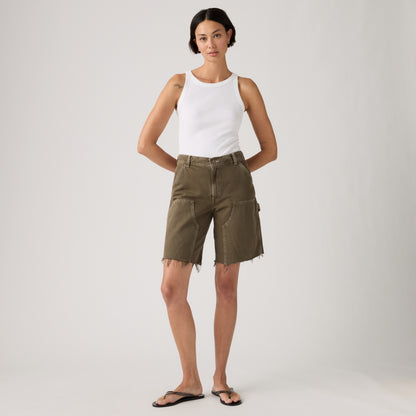 LEVI'S® WOMEN'S BAGGY DAD UTILITY SHORTS - BROWN