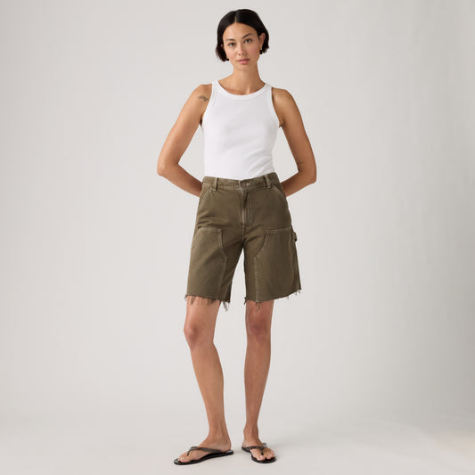 LEVI'S® WOMEN'S BAGGY DAD UTILITY SHORTS - BROWN
