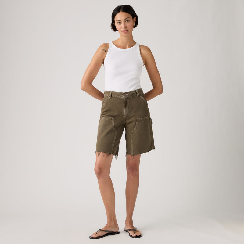 LEVI'S® WOMEN'S BAGGY DAD UTILITY SHORTS - BROWN