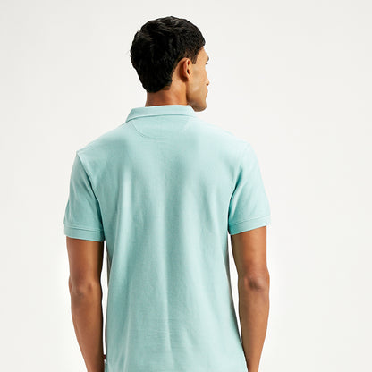 LEVI'S® MEN'S TEXTURED SLIM FIT POLO T-SHIRT - BLUE
