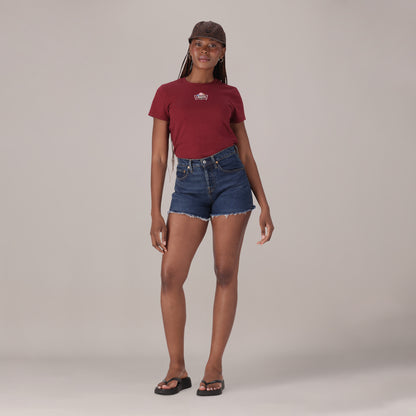 LEVI'S® WOMEN'S 501® CURVE SHORTS - DARK INDIGO - WORN IN