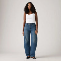 LEVI'S® WOMEN'S BAGGY DAD BARREL JEANS - DARK INDIGO WORN IN