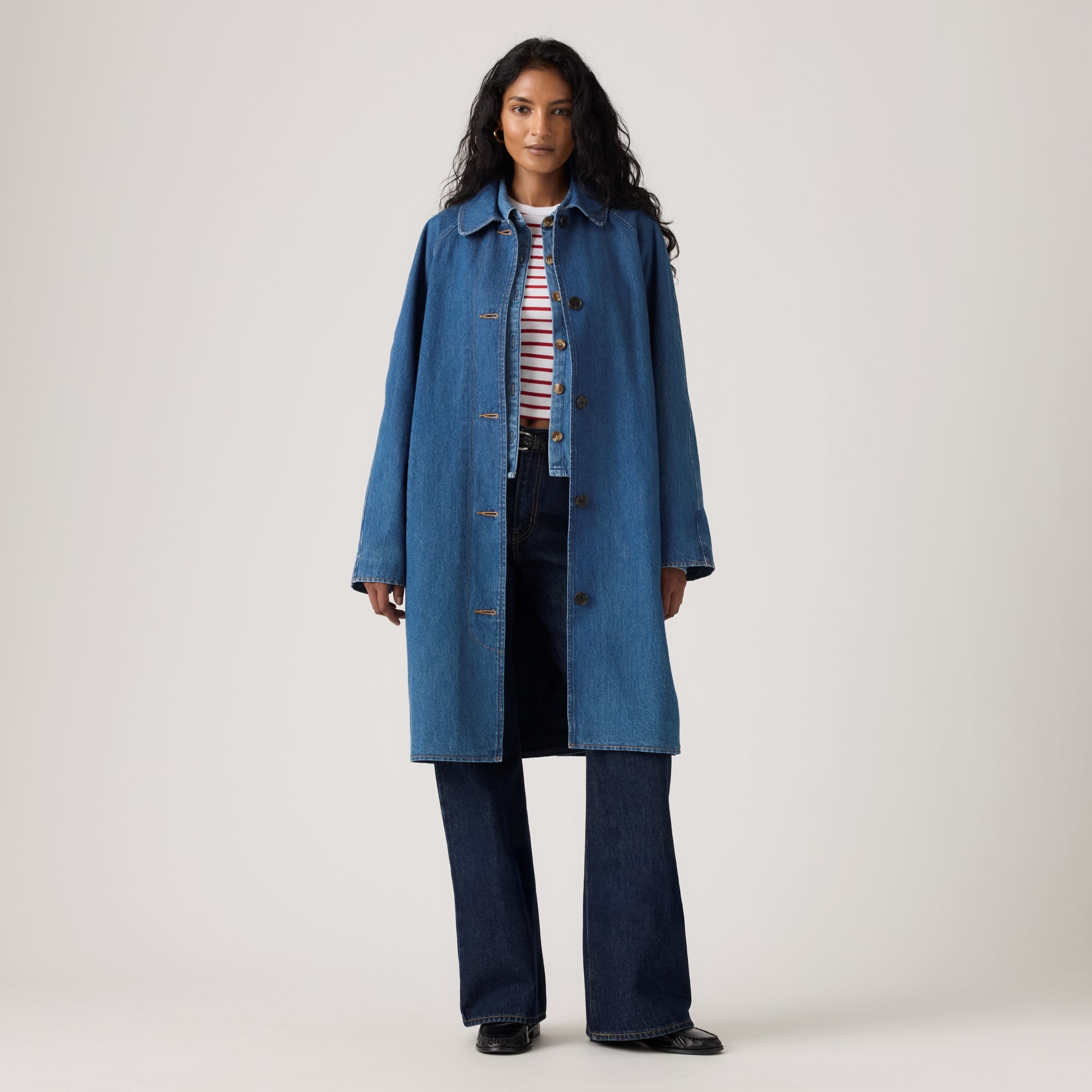 Levi's® Women's Frankie Mac Trench Coat - Dark Indigo Flat Finish