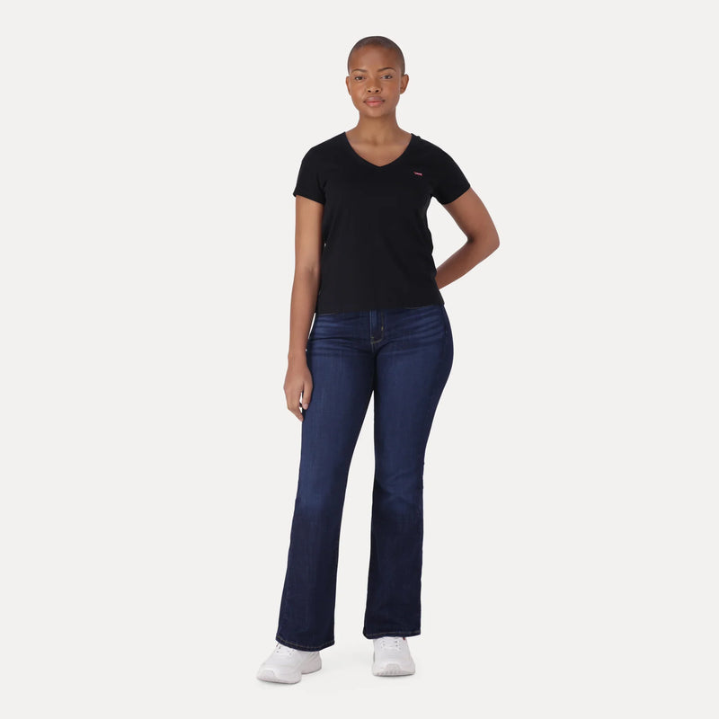 LEVI'S® WOMEN'S CURVY FLARE - DARK INDIGO - WORN IN