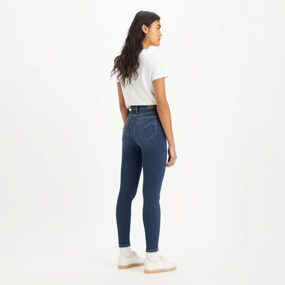LEVI'S® WOMEN'S RETRO HIGH SKINNY JEANS - DARK INDIGO - WORN IN