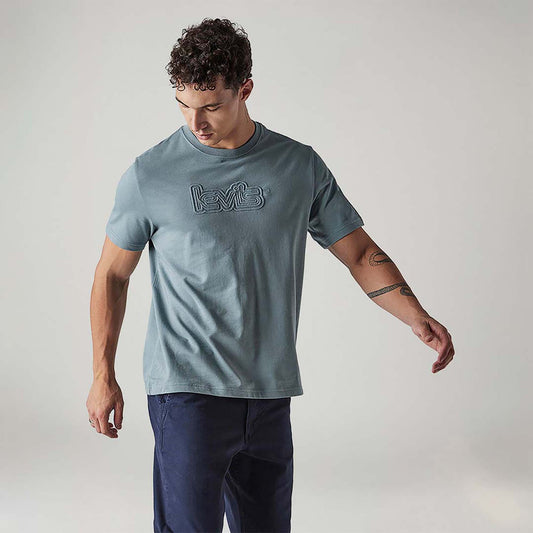 LEVI'S® MEN'S EMBROIDERED REGULAR FIT T-SHIRT - BLUE