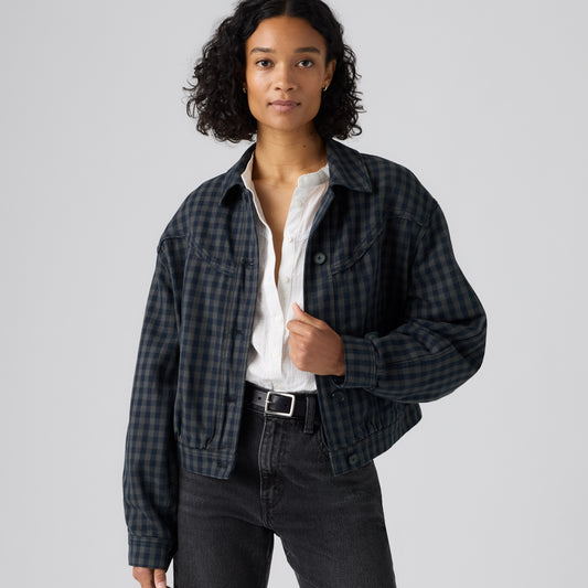LEVI'S® WOMEN'S DANI WESTERN HARRINGTON JACKET - BLUE