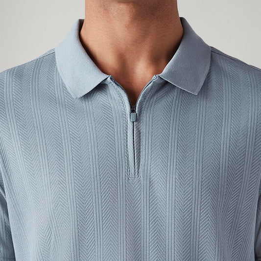 LEVI'S® MEN'S TEXTURED JACQUARD POLO T-SHIRT - BLUE