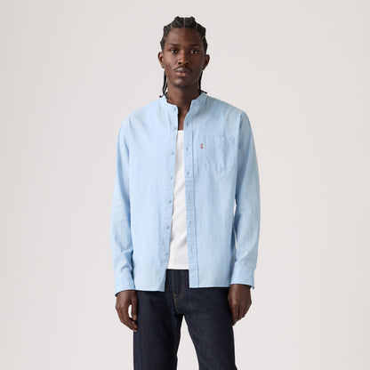 LEVI'S® MEN'S BANDED COLLAR 1 POCKET SHIRT - MULTI COLOUR