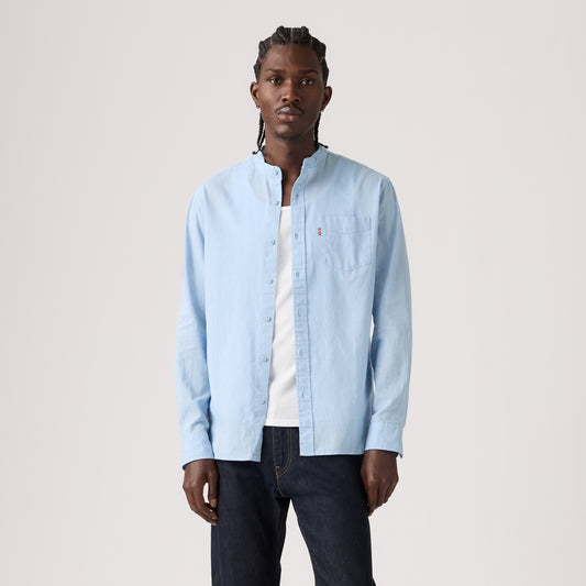 LEVI'S® MEN'S BANDED COLLAR 1 POCKET SHIRT - MULTI COLOUR