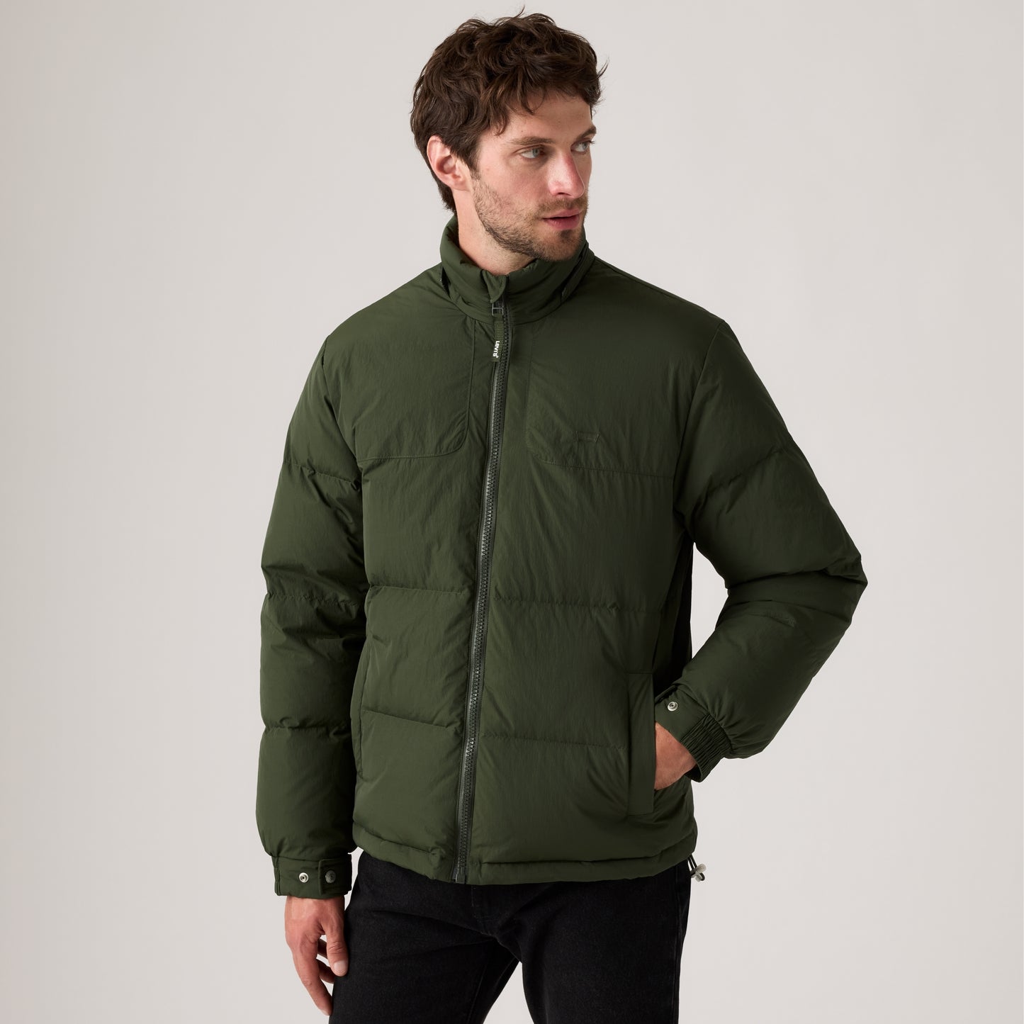 LEVI'S® MEN'S ROCKRIDGE SHORT PUFFER JACKET - GREEN