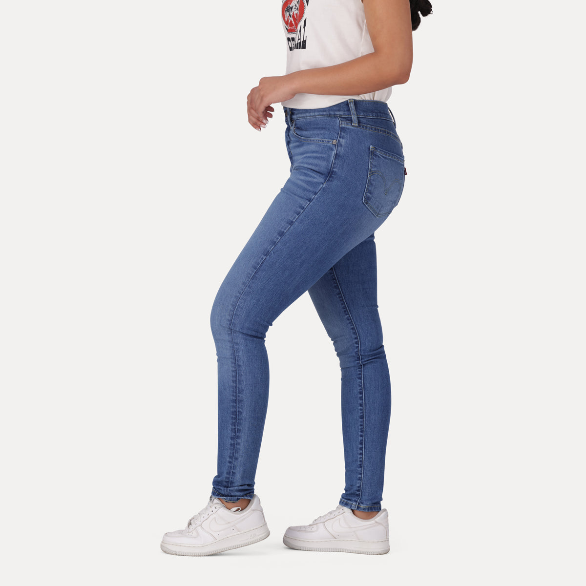 LEVI'S® WOMEN'S CURVY HIGH-RISE SUPER SKINNY - MED INDIGO - WORN IN