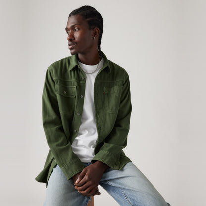 LEVI’S® MEN’S LONG-SLEEVE AUBURN WORKER SHIRT - GREEN
