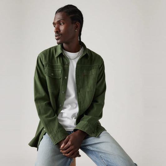 LEVI’S® MEN’S LONG-SLEEVE AUBURN WORKER SHIRT - GREEN