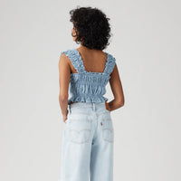 LEVI'S® WOMEN'S AMAYA BLOUSE - MED INDIGO - FLAT FINISH