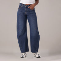 LEVI'S® WOMEN'S CINCH BARREL JEANS - DARK INDIGO - WORN IN