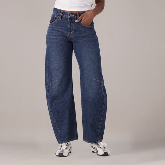 LEVI'S® WOMEN'S CINCH BARREL JEANS - DARK INDIGO - WORN IN