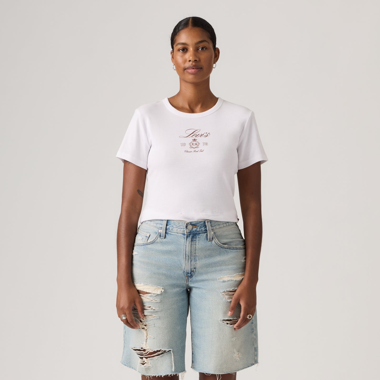 LEVI'S® WOMEN'S GRAPHIC RICKIE T-SHIRT - WHITE