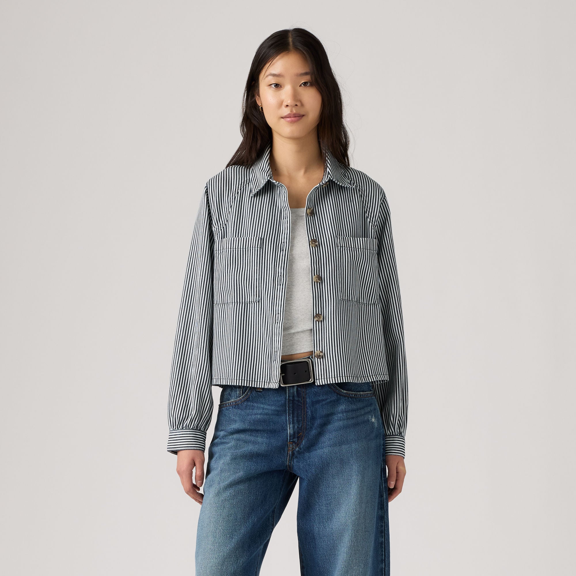 LEVI'S® WOMEN'S TINI LONG-SLEEVE UTILITY SHIRT - MULTI-COLOR