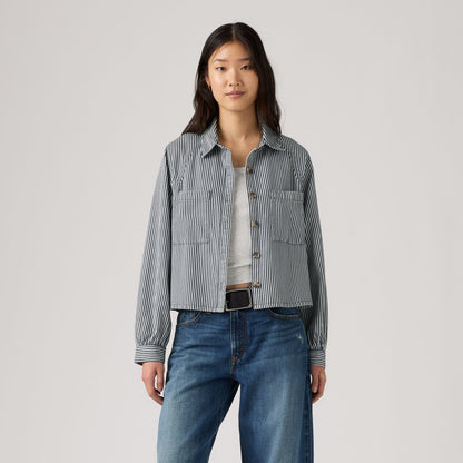 LEVI'S® WOMEN'S TINI LONG-SLEEVE UTILITY SHIRT - MULTI-COLOR
