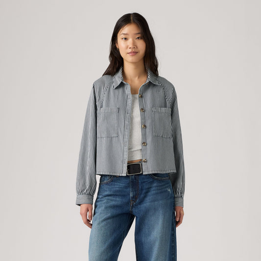 LEVI'S® WOMEN'S TINI LONG-SLEEVE UTILITY SHIRT - MULTI-COLOR