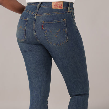 LEVI'S® WOMEN'S CURVY HIGH-RISE SUPER SKINNY  - MED INDIGO - WORN IN