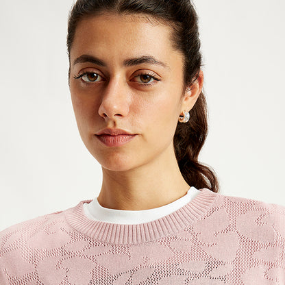 LEVI'S® WOMEN'S CREW NECK SWEATER - LIGHT-PINK