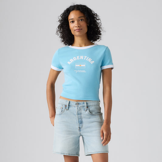 LEVI'S® ARGENTINA WOMEN'S RINGER TEE - MULTI COLOUR