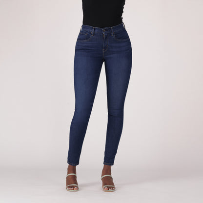LEVI'S® WOMEN'S CURVY HIGH-RISE SUPER SKINNY - DARK INDIGO - WORN IN