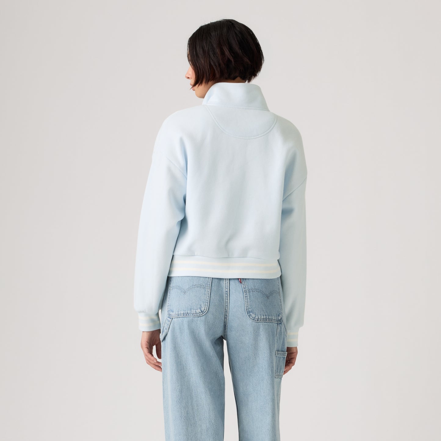 LEVI'S® WOMEN'S EVERYDAY QUARTER ZIP SWEATSHIRT - BLUE