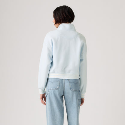 LEVI'S® WOMEN'S EVERYDAY QUARTER ZIP SWEATSHIRT - BLUE