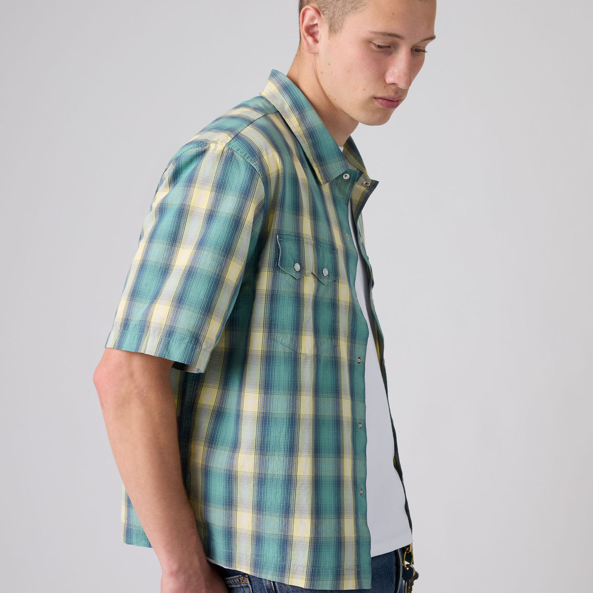 LEVI'S® MEN'S SHORT-SLEEVE BOXY WESTERN SHIRT - MULTI-COLOR
