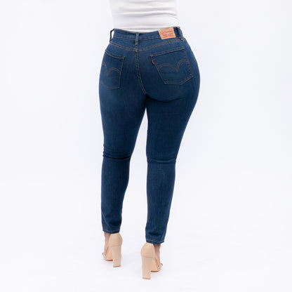 LEVI'S® WOMEN'S CURVY HIGH-RISE SUPER SKINNY - DARK INDIGO - WORN IN