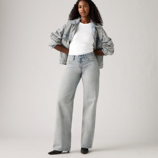 LEVI'S® WOMEN'S LOW LOOSE - MED INDIGO - WORN IN
