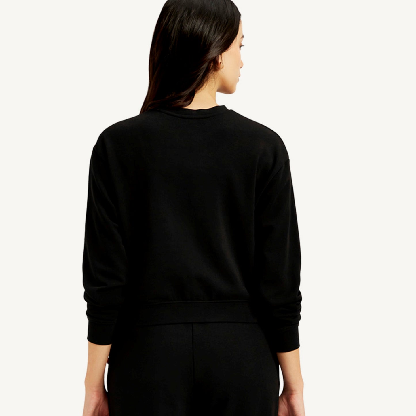 LEVI’S® WOMEN'S TYPOGRAPHY CREW NECK SWEATSHIRT - BLACK