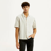 Levi's® Men's Striped Off White Boxy Fit Camp Shirt