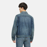LEVI'S® MEN'S TYPE II TRUCKER JACKET - MED INDIGO - WORN IN