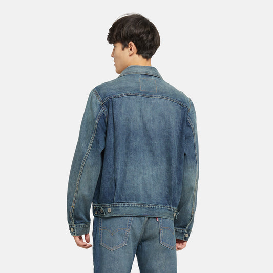 LEVI'S® MEN'S TYPE II TRUCKER JACKET - MED INDIGO - WORN IN