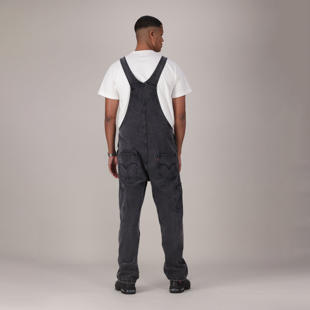 LEVI'S® MEN'S LOOSE OVERALLS - MED INDIGO - WORN IN
