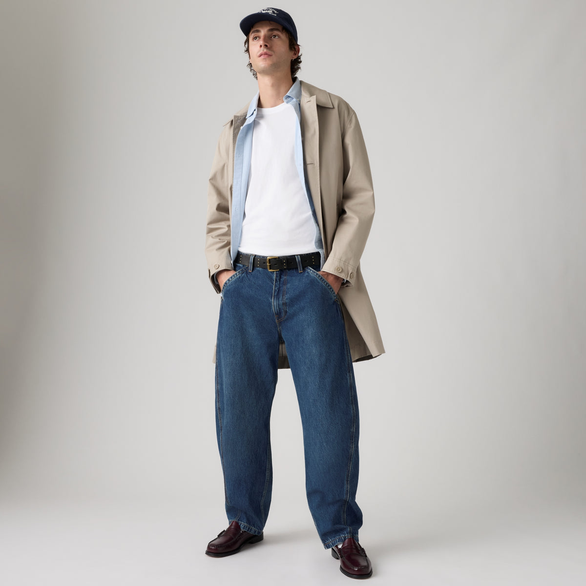 LEVI'S® MEN'S BAGGY BARREL JEANS - DARK INDIGO - WORN IN