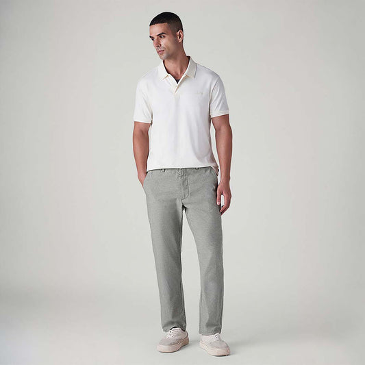 LEVI'S® MEN'S GREY AUTHENTIC RELAXED FIT MID RISE LINEN CHINOS - GREEN