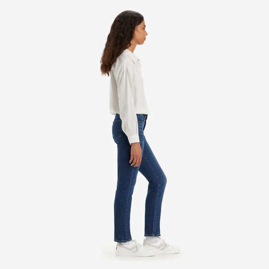 LEVI'S® WOMEN'S 712 MID-RISE SLIM JEANS - DARK INDIGO WORN IN