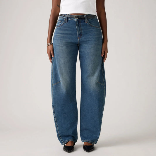 LEVI'S® WOMEN'S BAGGY DAD BARREL JEANS - DARK INDIGO WORN IN
