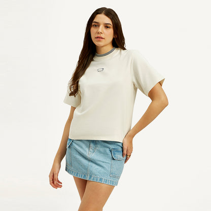 LEVI’S® WOMEN'S SOLID RELAXED FIT T-SHIRT - NEUTRAL