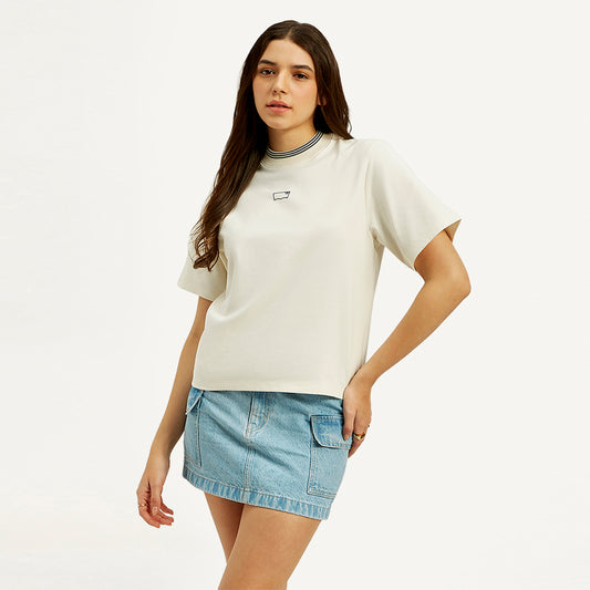 LEVI’S® WOMEN'S SOLID RELAXED FIT T-SHIRT - NEUTRAL